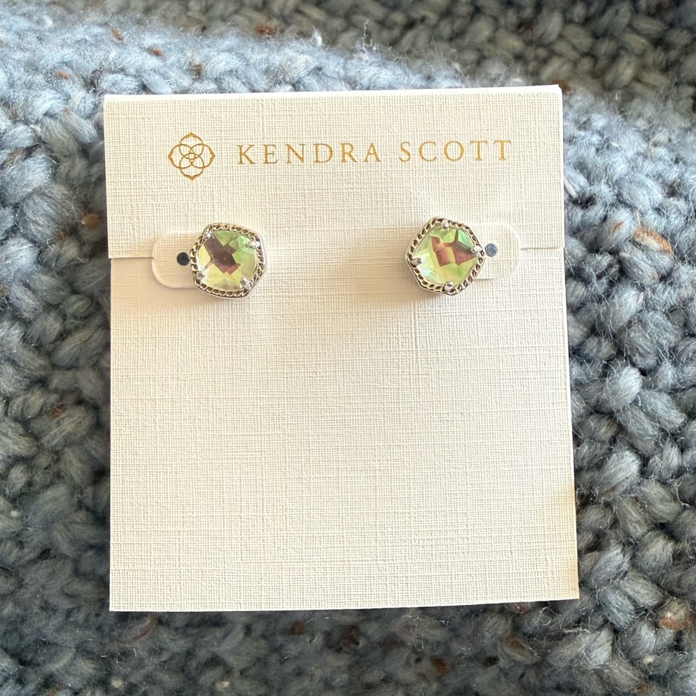 Kendra Scott Green Stud Earrings